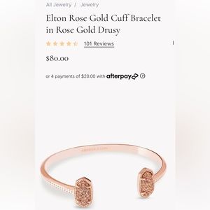 Kendra Scott Elton Rose Cuff Bracelet in Gold Rose Drusy